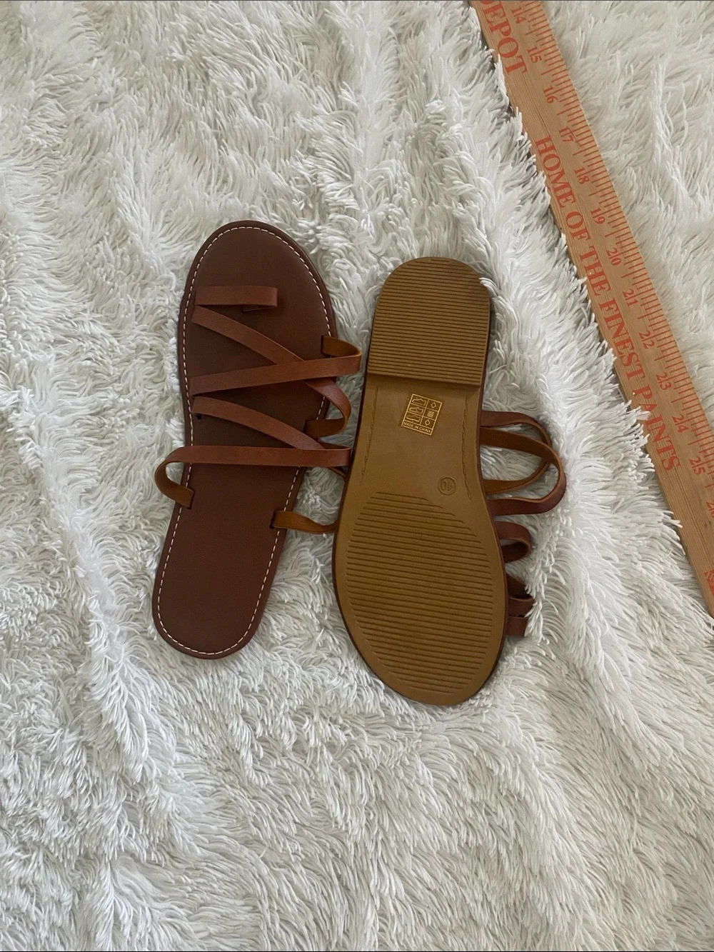 Women’s Brown Strappy Slide Sandals